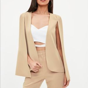 Nude cape blazer- Missguided
